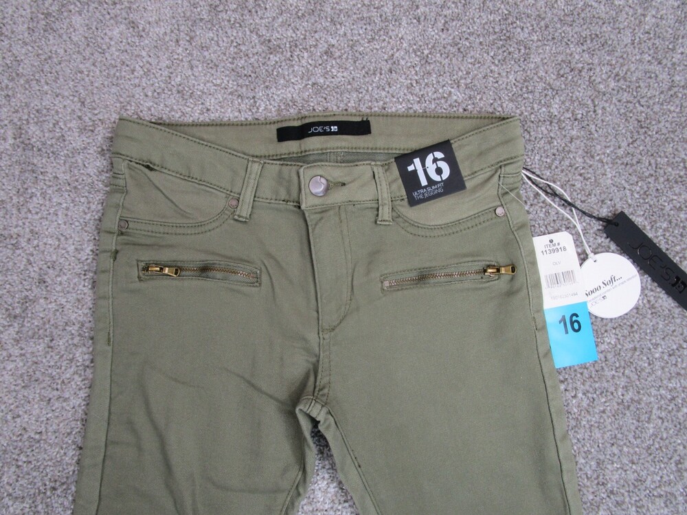 Joes Jeans Jeggings Juniors Sz 16 Green Ultimate Slim Fit Stretch Women NWT - Picture 2 of 12